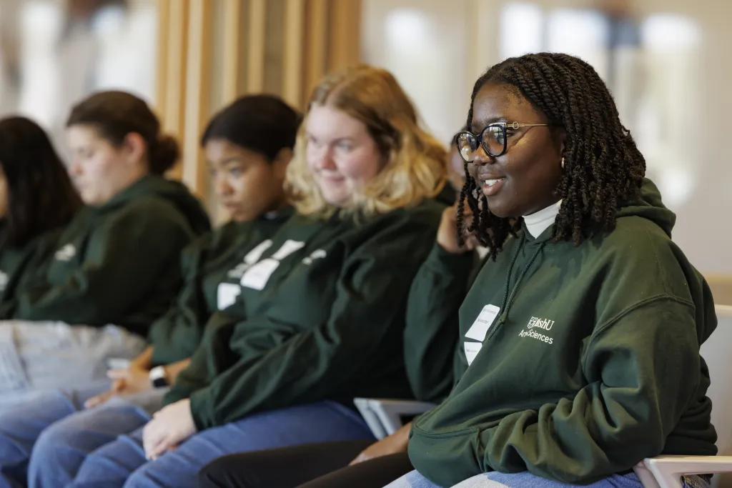 "Students attending an event"